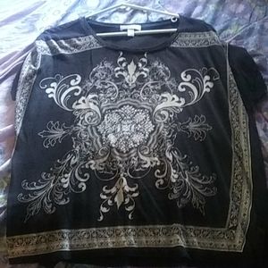Black shirt with designs